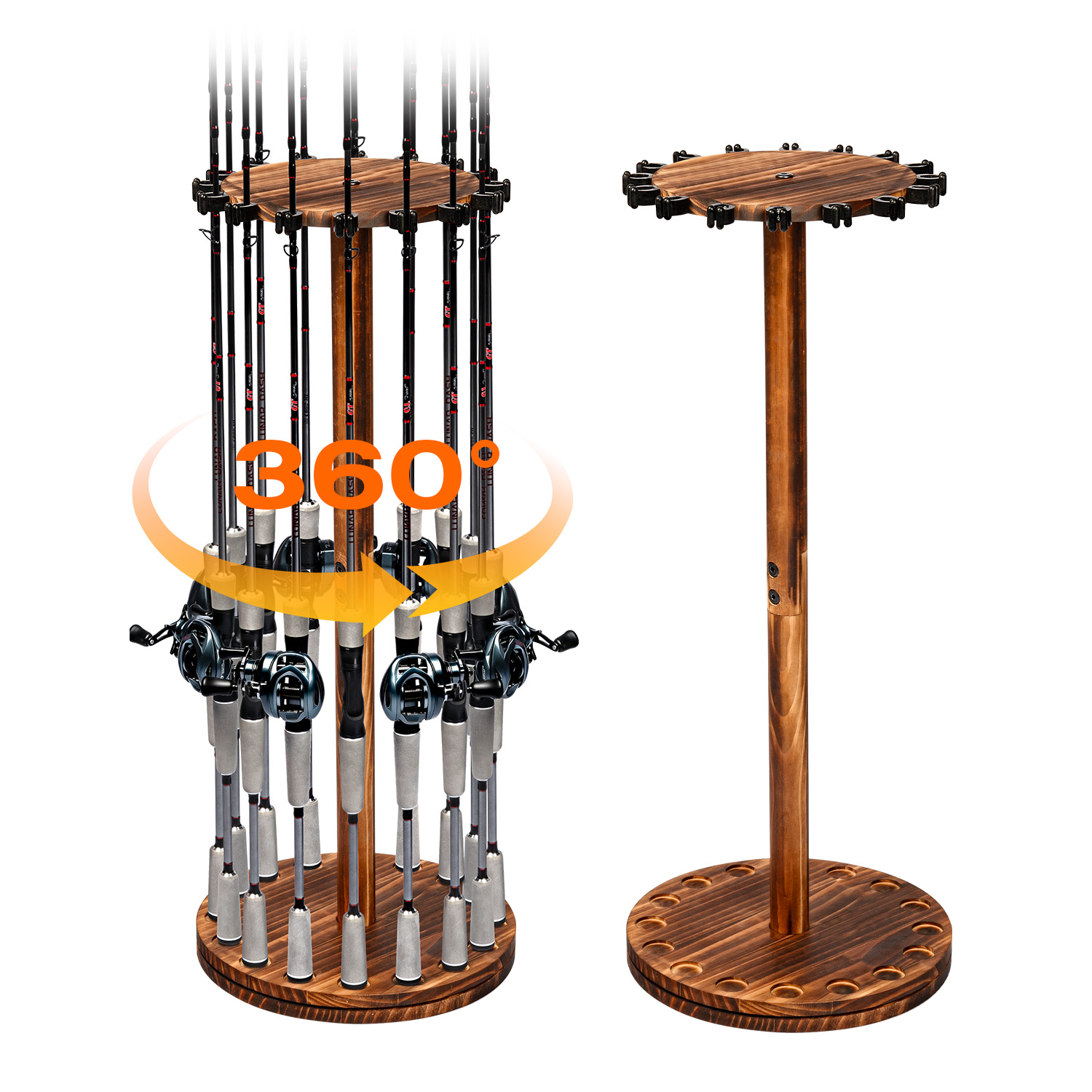 Fishing Rod Rack - Portacanne da Pesca Rotante in Legno