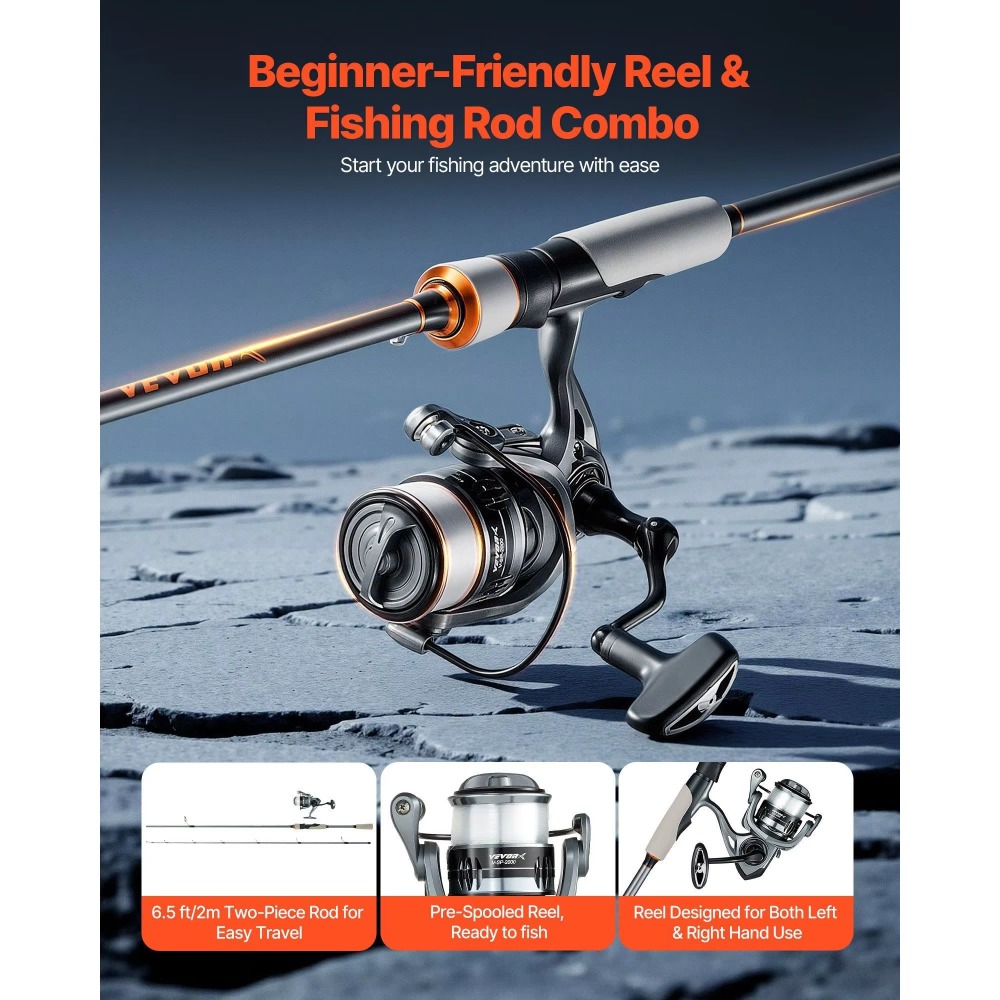 Canna da Pesca in Fibra di Car - Fishing Rod Combo recensione e prezzo