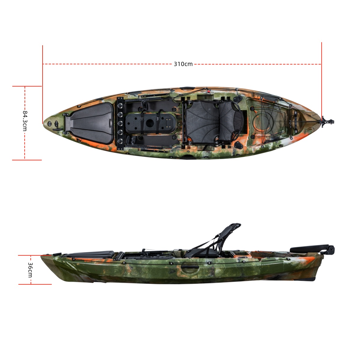 Kayak da pesca singolo di prim - Fishing Rod Boat recensione e prezzo