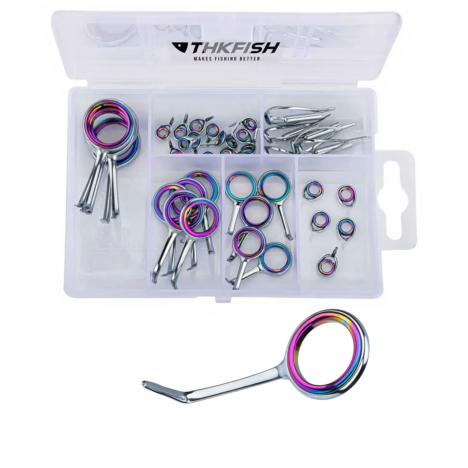 40 pz colorato canna da pesca  - Fishing Rod Guide Replacement recensione e prezzo